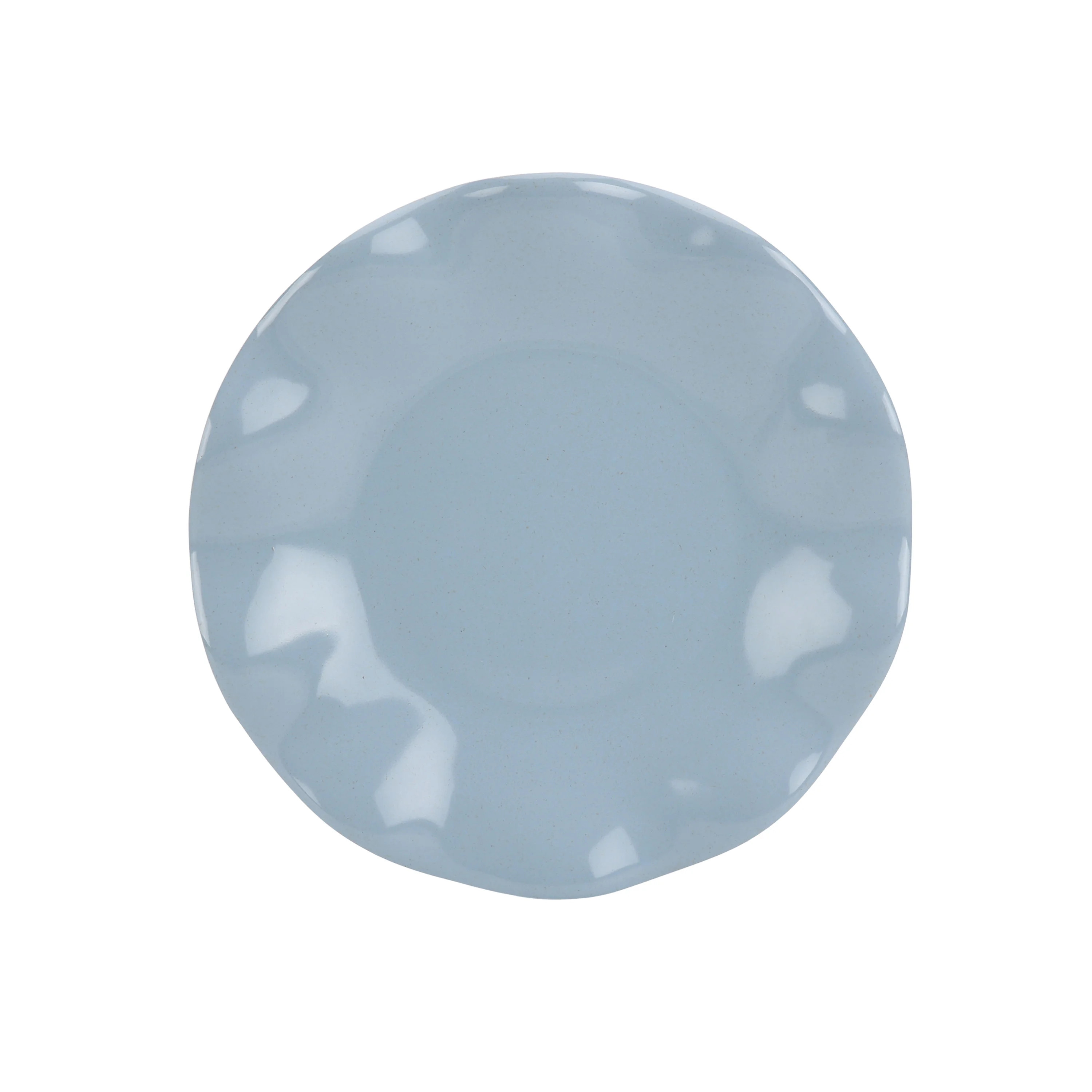Just Feed Me by Jessie James Decker 11" Bamboo-Melamine Scalloped Dinner Plate, Blue Stripe - Wal... | Walmart (US)