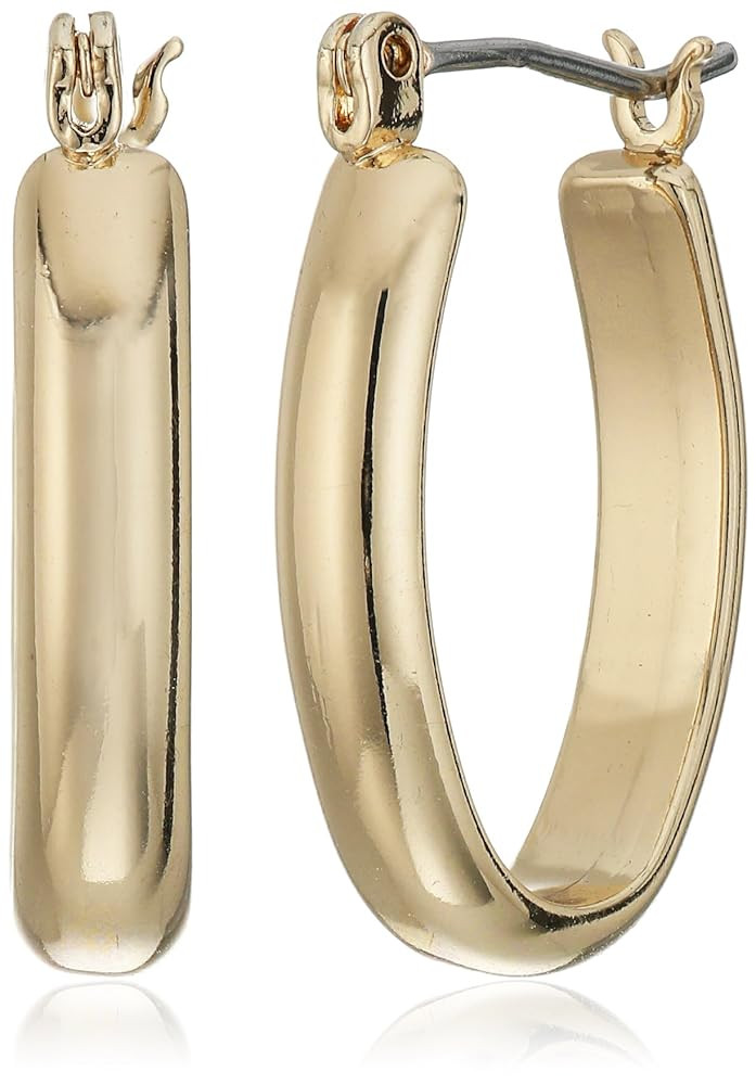 Napier "Classics" Gold-Tone Small Click It Hoop Earrings | Amazon (US)