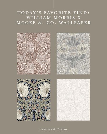 NEW! William Morris x McGee & Co.! Amazing wallpaper and throw pillow collab.
-
William Morris Pumpernickel wallpaper - Studio McGee wallpaper - printed floral wallpaper - dark wallpaper - brown floral wallpaper - light grey wallpaper - printed throw pillows 



#LTKhome