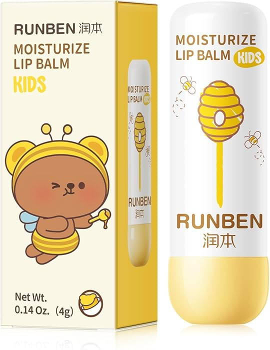 RUNBEN Kids Lip Balm Moisturizing Baby Lip Balm Gentle & Safe Lip Care for Toddler Chapped Lips, ... | Amazon (US)