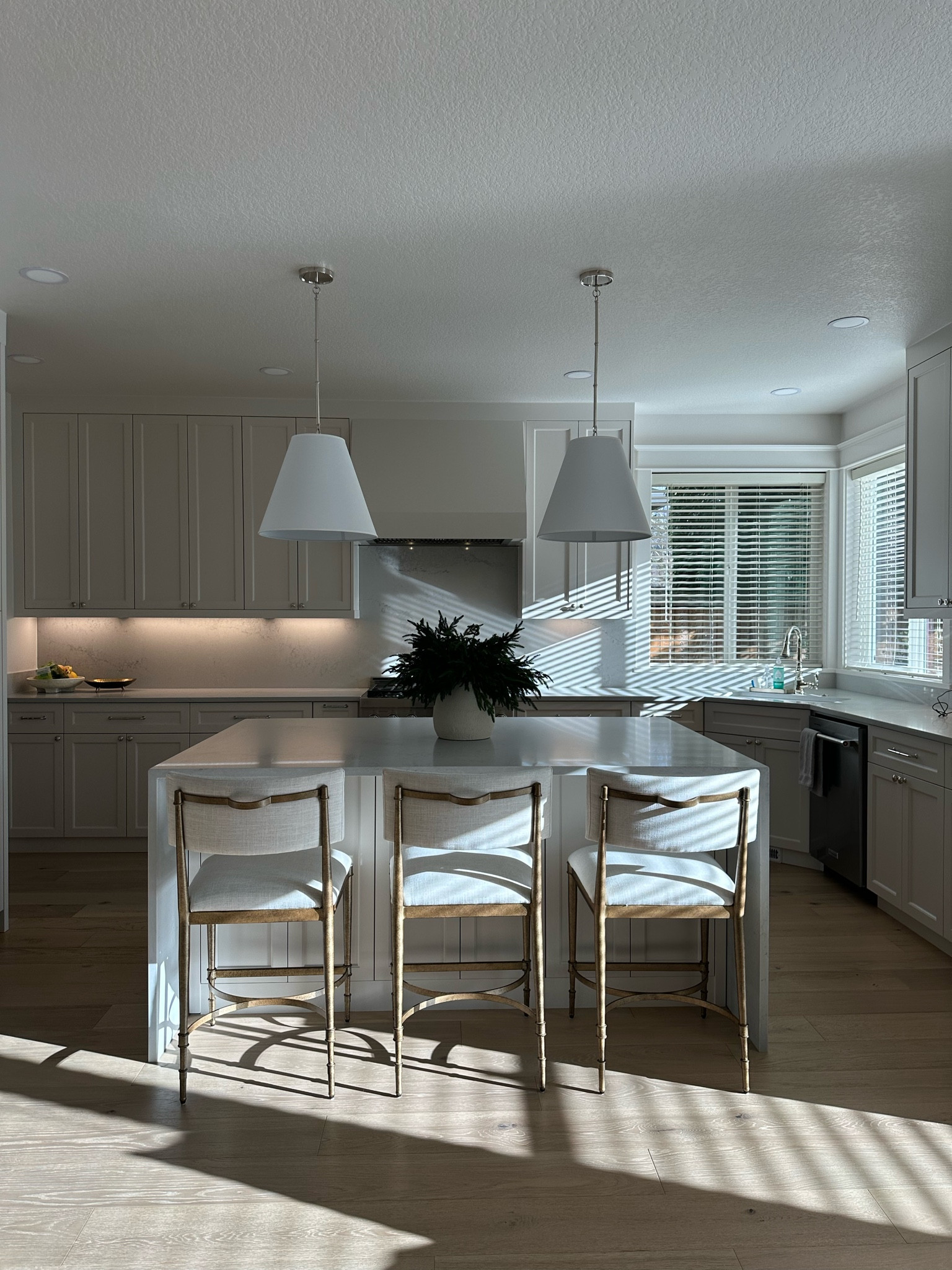 Counter chairs, pendants. Kitchen home 

#LTKhome #LTKsalealert