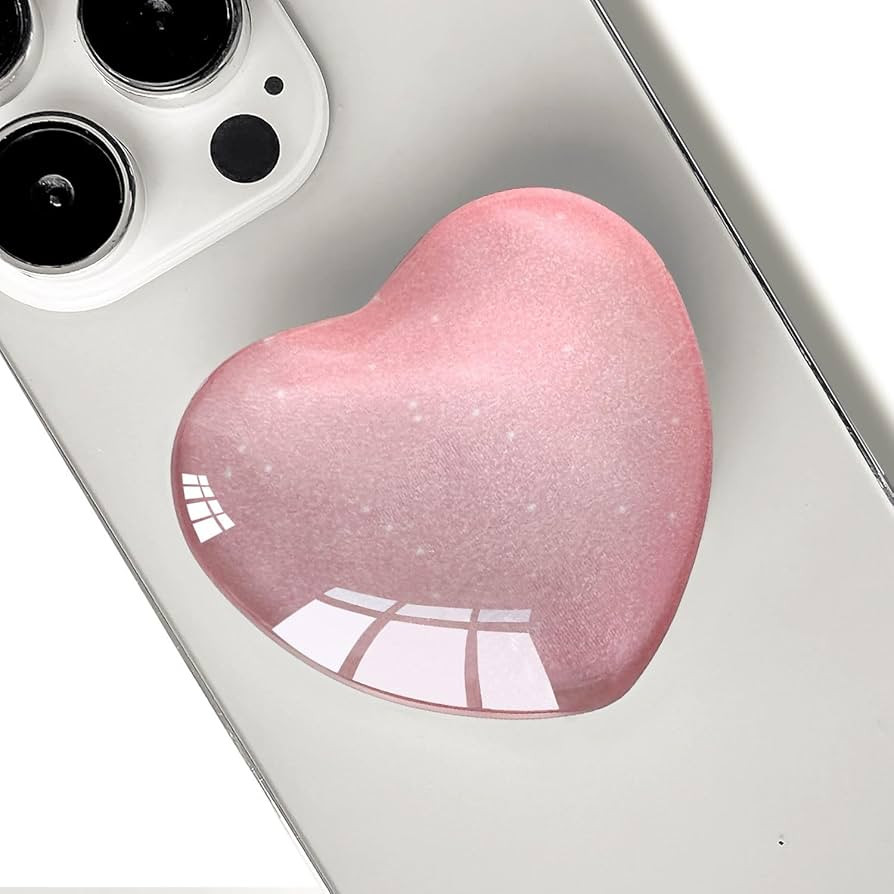Expandiing Moblile Cell Phone Grip Heart Shape Glass Holder for Smartphones, Cellphone Collapsibl... | Amazon (US)