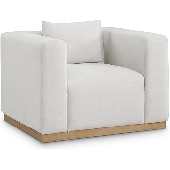 Meridian Furniture Alfie Collection Modern | Contemporary Upholstered Chair with Rich Linen Textu... | Amazon (US)