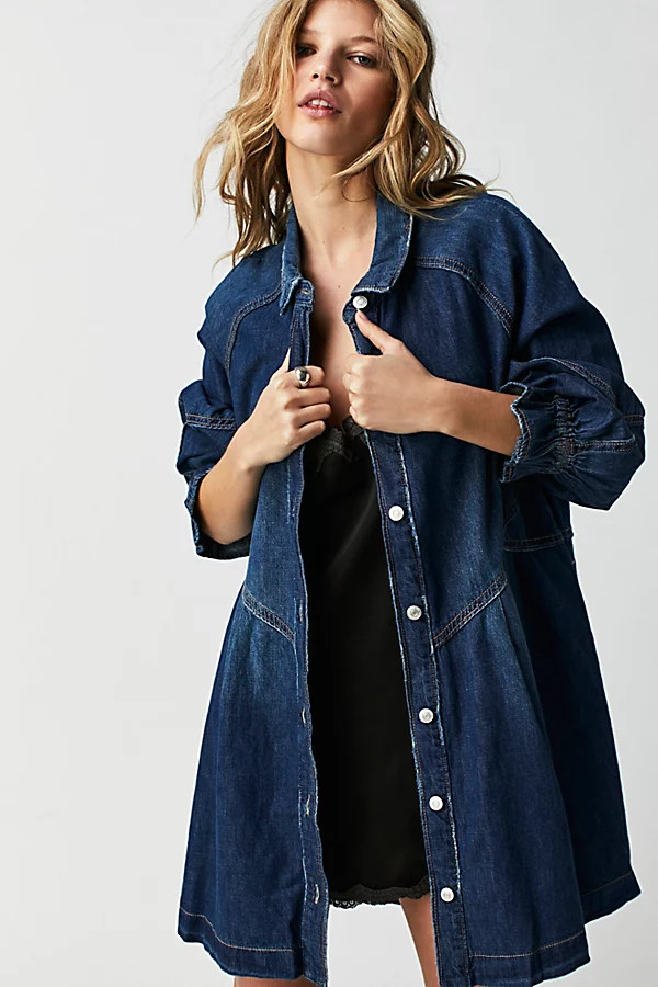 Hannah Denim Mini Dress by We The Free at Free People, Work Wear Blue, S | Free People (Global - UK&FR Excluded)