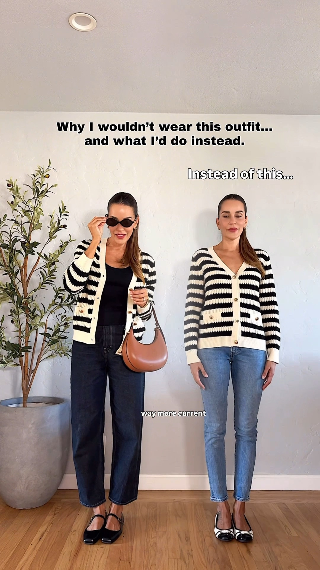 This outfit wasn’t wrong… it just needed a few modern updates.

I swapped the shoes, added a simple tank, changed the jeans to barrel denim and finished with accessories — and the whole look instantly felt more current.

Linking everything here ✨

modern outfit ideas | how to update an outfit | outdated outfit fix | barrel jeans outfit | casual chic outfits | cardigan outfit ideas | modern style over 40 | elevate basic outfits | everyday outfit formula | simple outfit upgrades | capsule wardrobe outfit | timeless outfit ideas

#LTKgrwm #LTKSpringSale #LTKootd