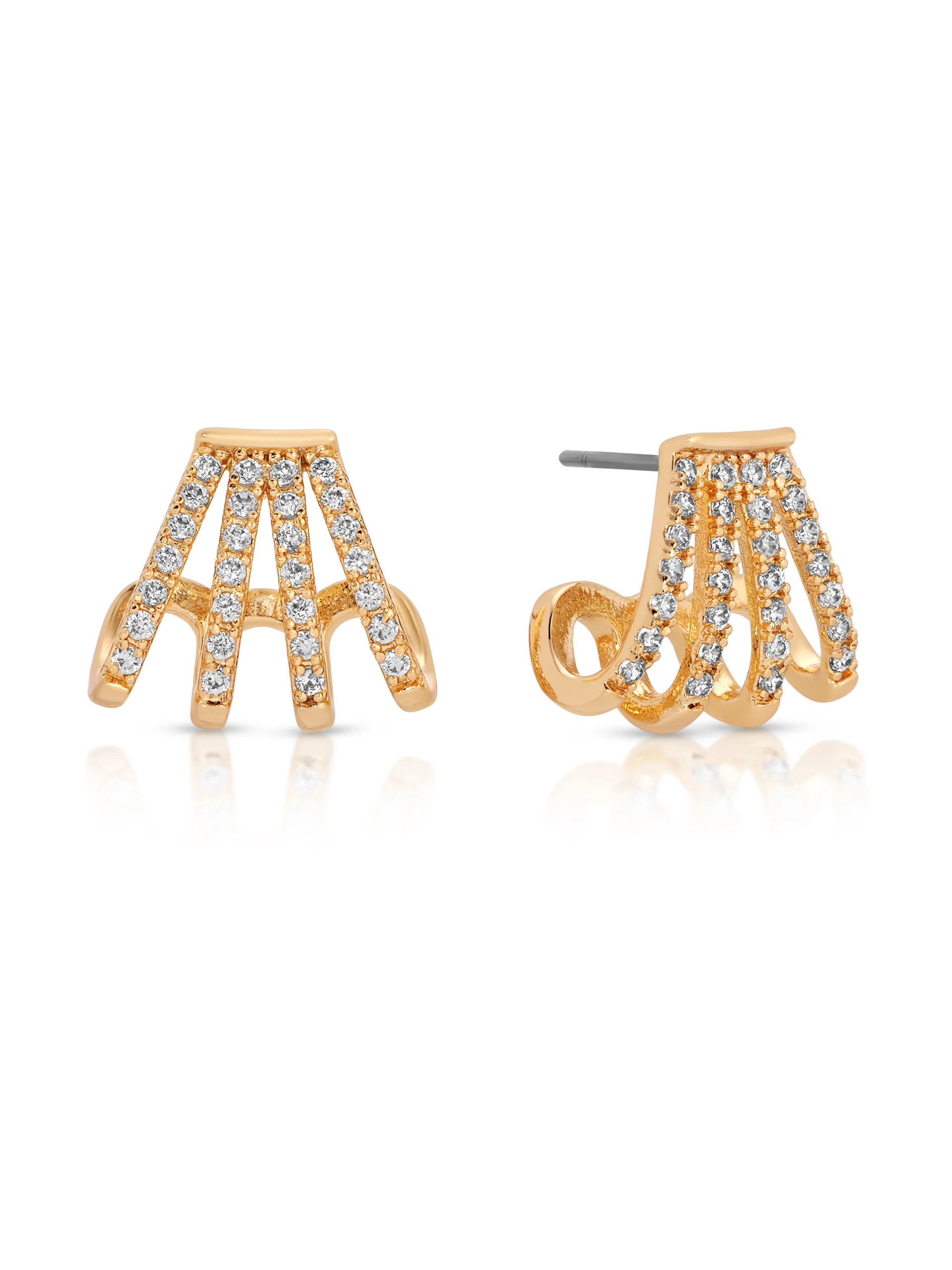 Glisten Wing Pavé Earrings | Ettika