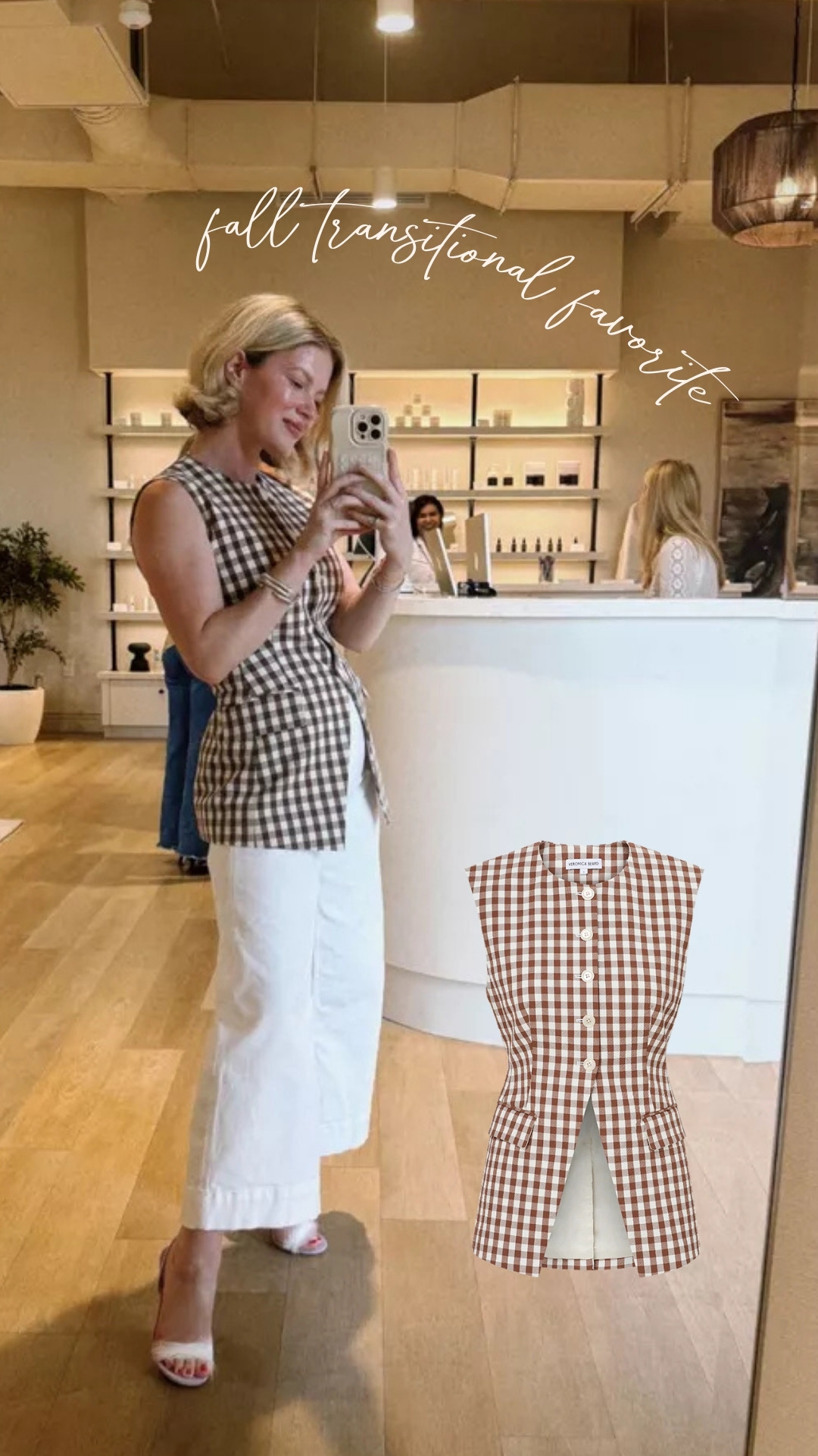 Brown Gingham fall transition favorites! 

 #LTKSeasonal #LTKStyleTip