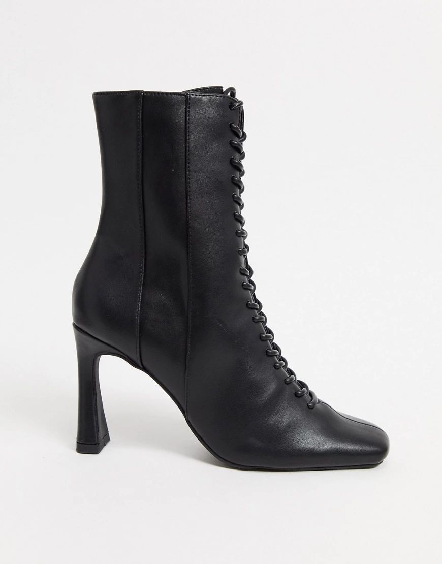 ASOS DESIGN Real Talk lace up boots in black | ASOS (Global)