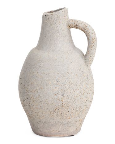11in Ceramic Vase With Side Carry Handle | Marshalls