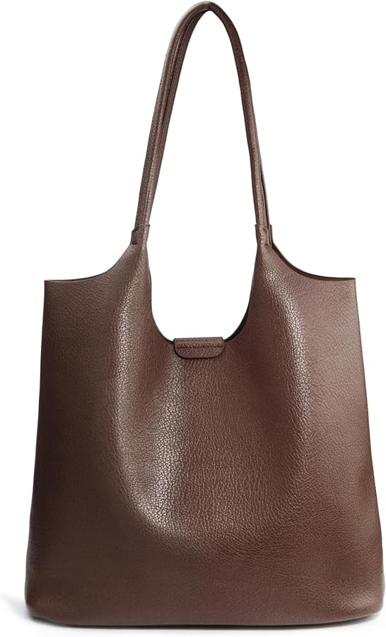 Soft Vegan Leather Tote Bag for Women Hobo Handbag Purse for Travel and Everyday | Amazon (US)