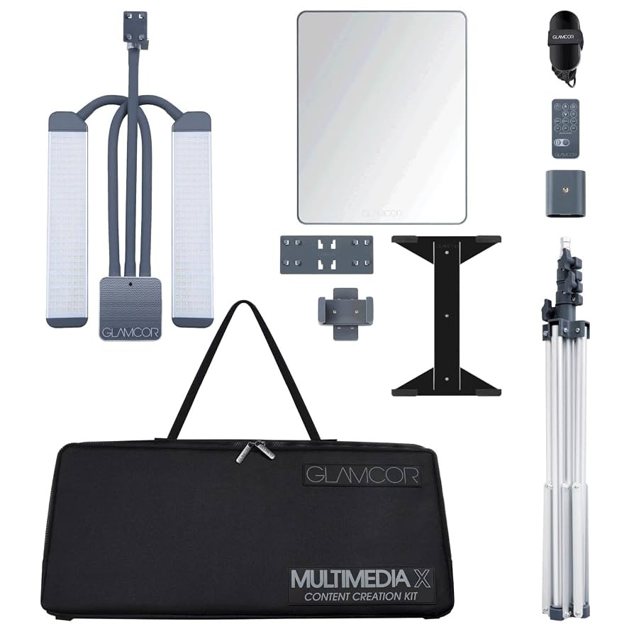 GLAMCOR Multimedia X Content Creation Kit | Deluxe Portable LED Lighting Kit with Powered Smartph... | Amazon (US)