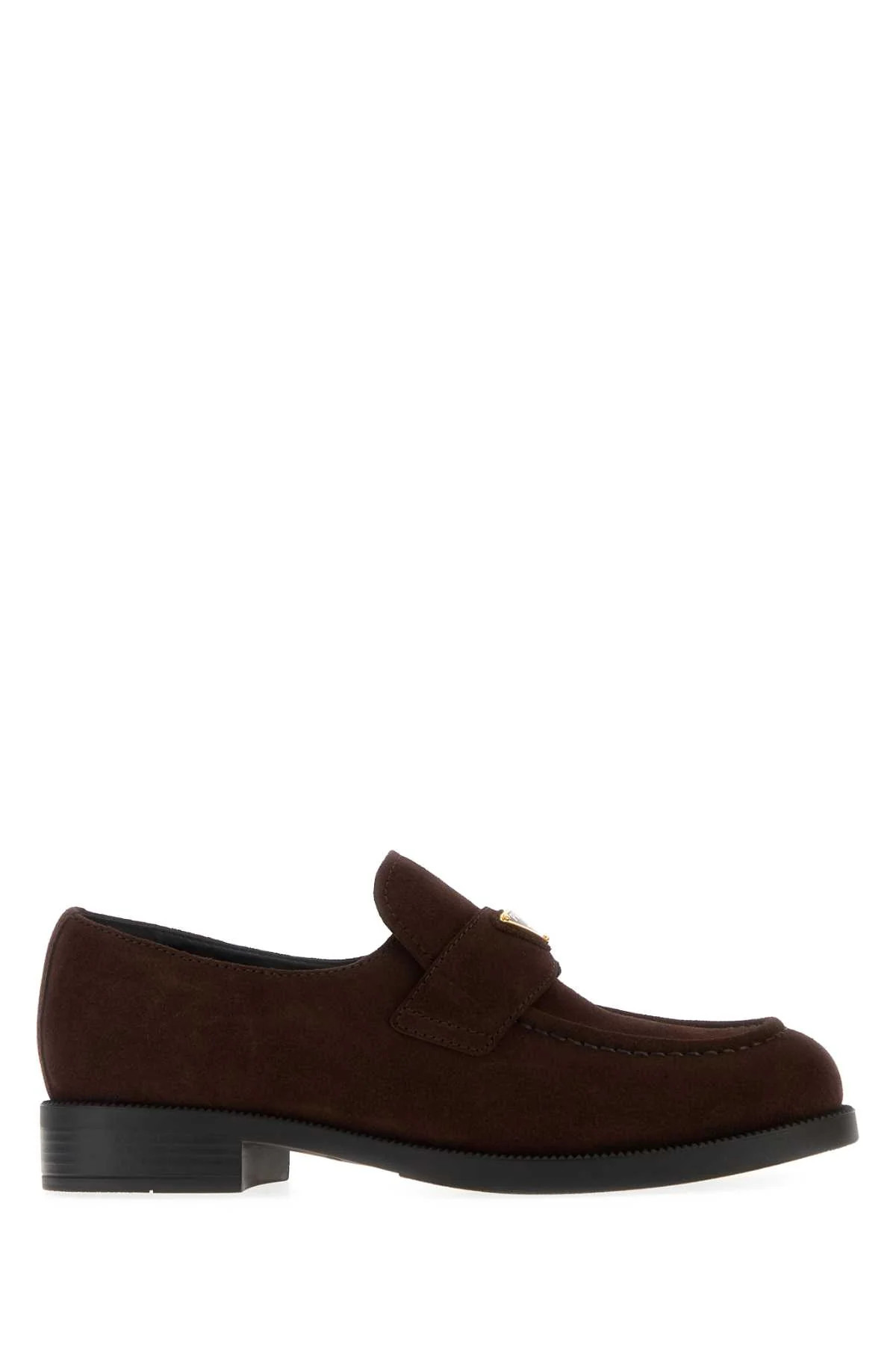 Prada Suede Moccasin Loafer — Brown | Italist Inc.