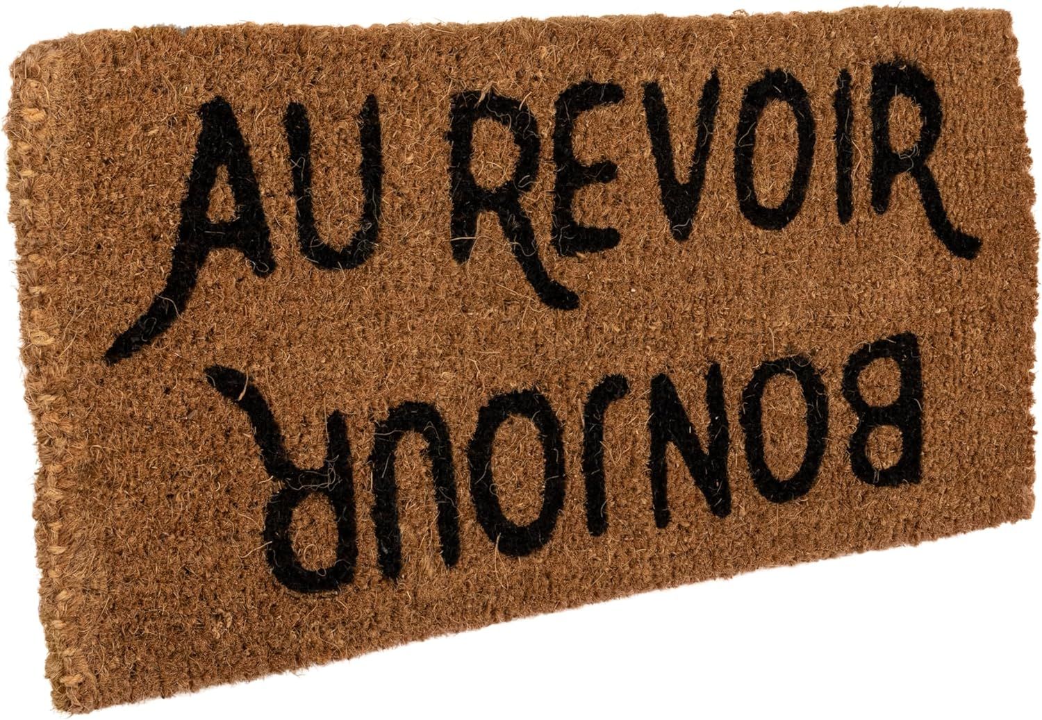 Bonjour/Au Revoir Rectangle Coir Doormat | Amazon (US)