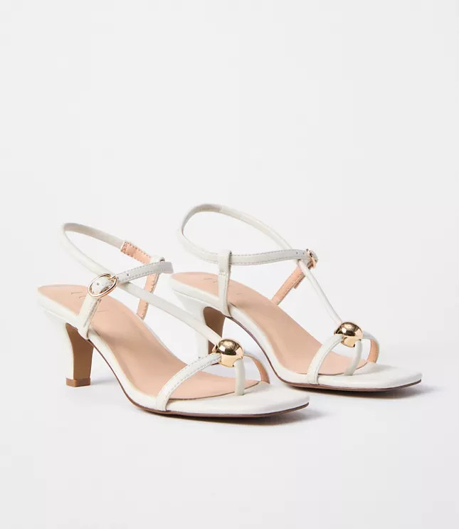 Studded Strappy Heels | LOFT