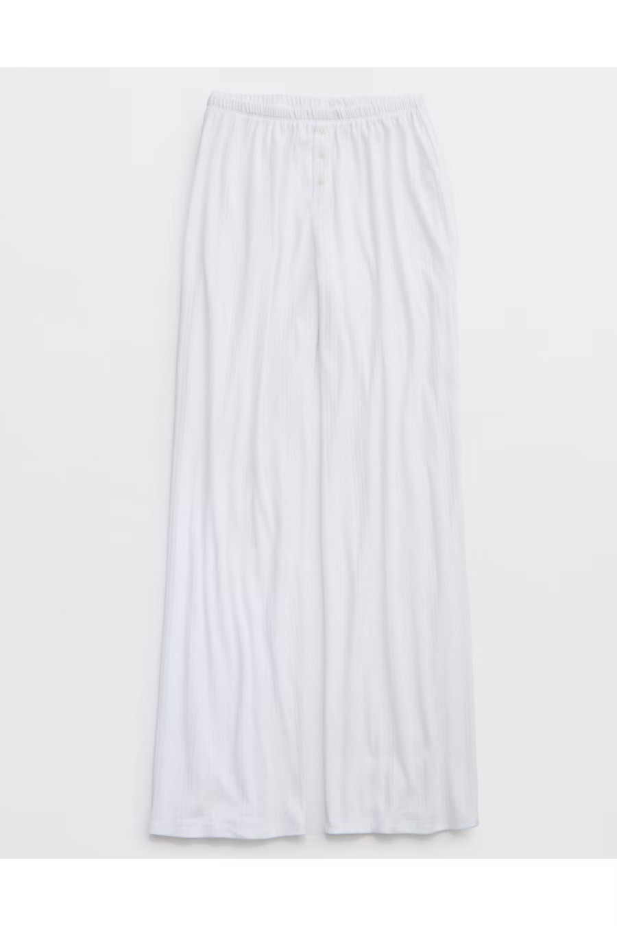 Aerie Off-Duty Pointelle Trouser PJ Women's White S | American Eagle Outfitters (US & CA)