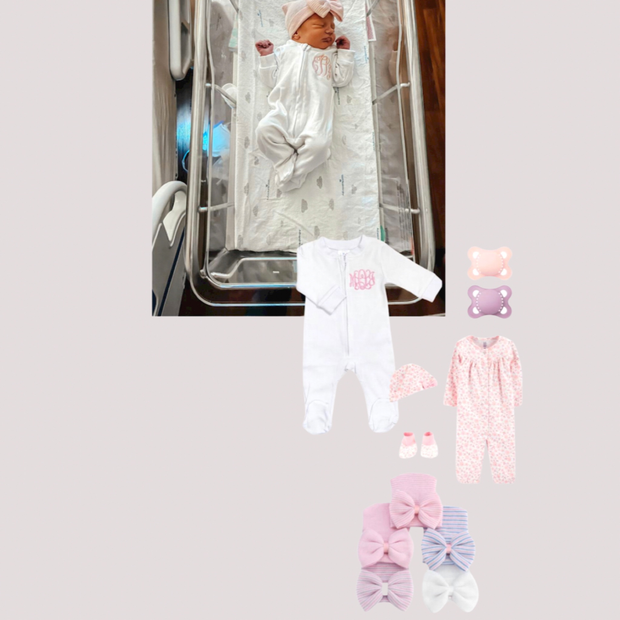 What I packed in Ella’s hospital bag 
Monogram going home outfit 
Personalized baby girl outfit 
Preppy baby girl style 


#LTKbaby #LTKbump #LTKfamily