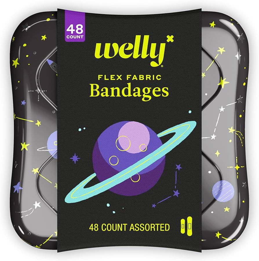 Welly Bandages | Adhesive Flexible Fabric Bravery Badges | Assorted Shapes for Minor Cuts, Scrape... | Amazon (US)