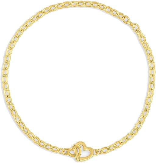 Parker Heart Mini Bracelet - 18k Gold Plated - Celebrate Meaningful Connections - Stacking Bracel... | Amazon (US)