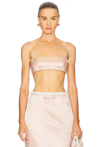 Courtney Zheng Duchesse Silk Bralette Top in Pink from Revolve.com | Revolve Clothing (Global)