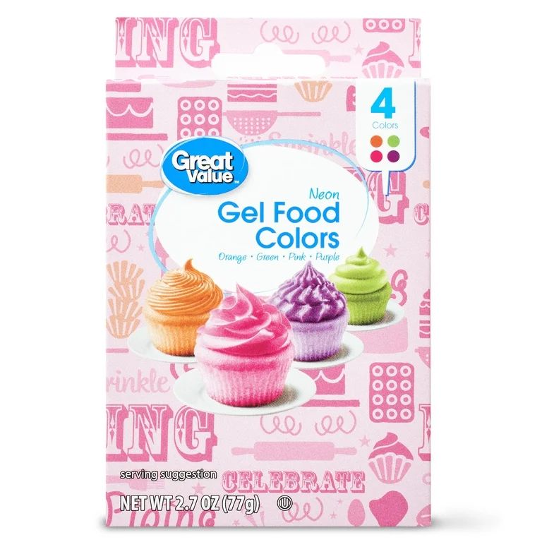 Great Value Gel Food Colors, Neon Colors, 2.7 Ounces - Walmart.com | Walmart (US)