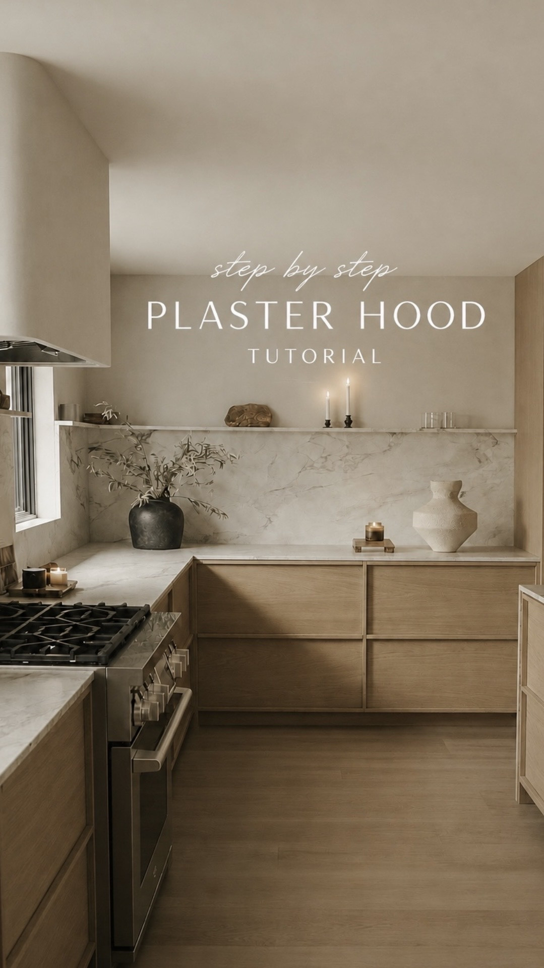 Sharing all the details below on how to apply plaster to a range hood 🤍

•hood insert SKS Appliances: 36" (SKSHI3601S)

•used 1/4 birch plywood for the box (kerf cut the sides to achieve a curved shape) 

•primed the plywood with PVA Drywall Primer (let dry 24 hrs)

•once dry, painted one coat of Meoded Quartz Plaster Primer (let dry 24 hrs)

•mixed Meoded Concretta FS Plaster powder with water (non-tinted)

•used a metal hand trowel to layer the 1st coat of plaster (applied in smaller layers for a slightly uneven finish) 

•NOTE: apply it smoothly without harsh lines or bumps so it’s easier to smooth

•once it started to harden, we took a damp sponge to slightly smooth any rougher areas (let dry 24hrs)

•NOTE: for the 2nd coat of plaster, we mixed Meoded Concretta tint in the color “Calm White” into the Concretta powder with water (be sure to keep it a thicker consistency) 

•used a rubber hand trowel to spread the mixture with a softer look (left some uneven texture for added depth)

•once it started to harden, took a slightly damp sponge to push the plaster flat on the edges and mold the final shape, pushed very lightly on the top and sides so it still kept some rougher texture 

•TIP: however it looks before it completely hardens is exactly the shape it will become- make sure to not leave any lumps 

•after it completely dried, we sealed it with 3 coats of Meoded Plaster-Guard sealer in the satin finish (it dries in more of a matte finish but is easily wipeable)

#LTKHome #LTKstorytime