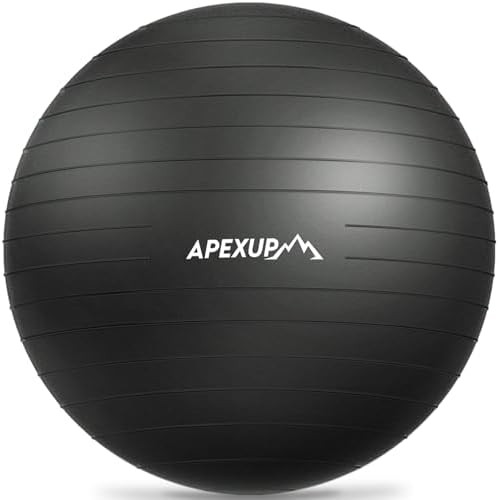 APEXUP Yoga Ball Exercise Ball Anti Slip Heavy Duty for Fitness, Balance & Core Workout | Amazon (US)