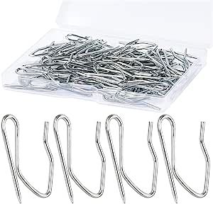 Metal Curtain Hooks, 58PCS Drapery Hook Pins 1.2 Inch Stainless Steel Pin-on Hooks for Window Cur... | Amazon (US)
