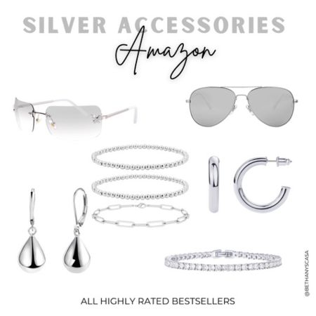 Amazon best sellers! 😍
Silver jewelry. Sunglasses. Earrings. Bracelets. Amazon jewelry. Under $20. 

#LTKsalealert #LTKstyletip #LTKbeauty