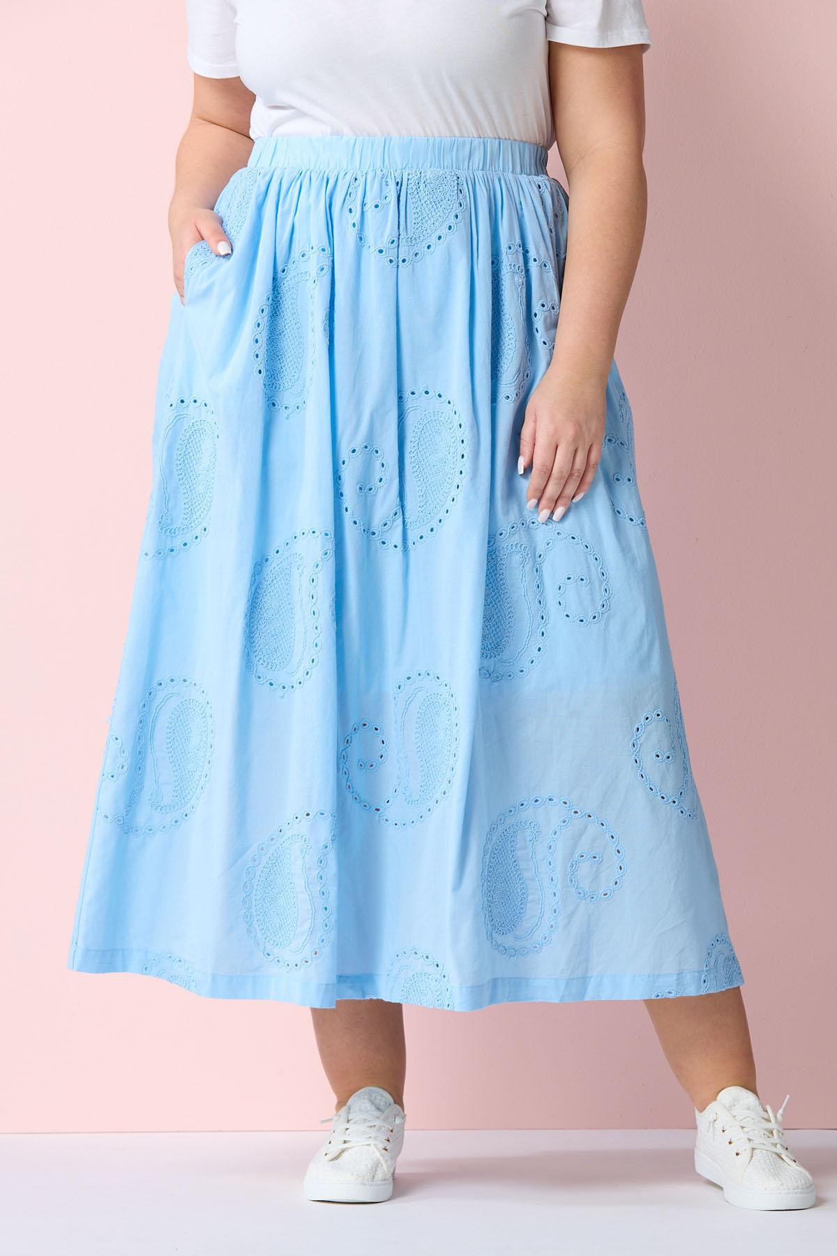 Plus Size Crochet Aline Maxi Skirt | Cato Fashions