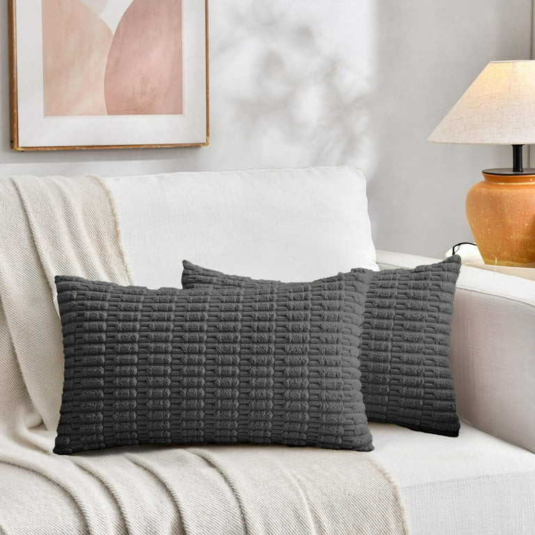 Sanmadrola Throw Pillow Covers 20x12 inch Set of 2 Corduroy Decorative Pillow Cases Couch Pillows... | Walmart (US)