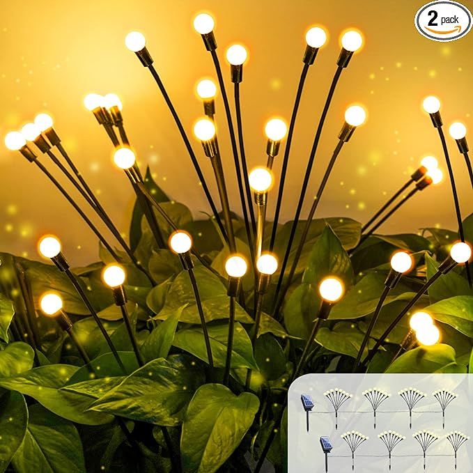 ???? ???????? 8pack 64LED Solar Garden Lights - Solar Firefly... | Amazon (US)
