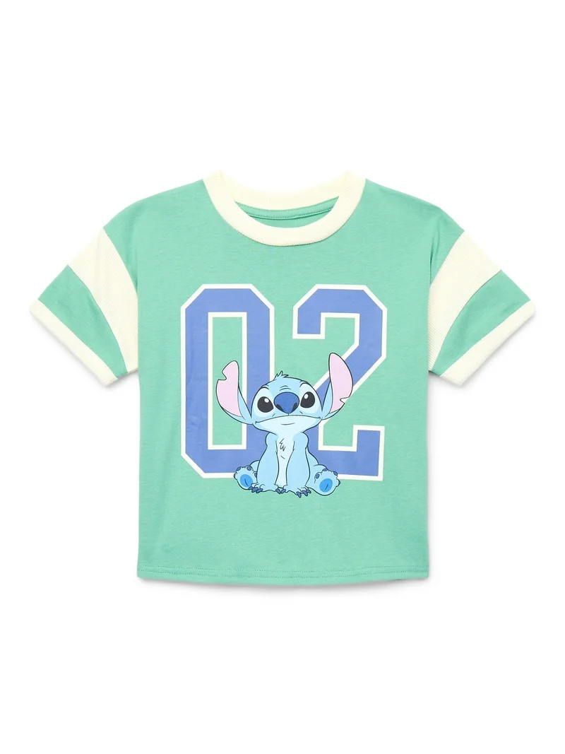 Lilo & Stitch Girl's Short Sleeve Graphic T-Shirt, Sizes 4-16 | Walmart (US)