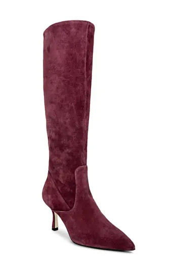 L'AGENCE Marya Knee High Boot in Burgundy Suede at Nordstrom Rack, Size 9 | Nordstrom Rack