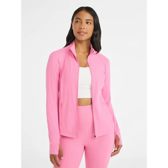 Avia Women's and Women's Plus SoftSculpt Zip Up Active Jacket, Sizes XS-4X | Walmart (US)