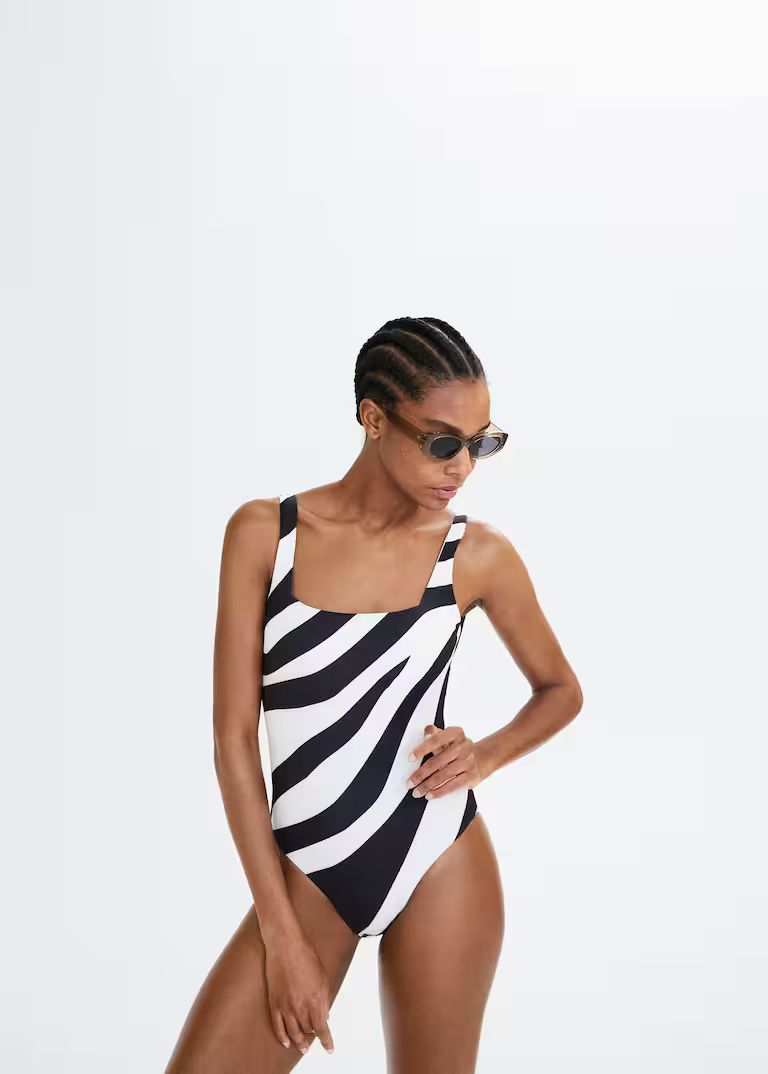 Swimsuit square neckline | MANGO (US)