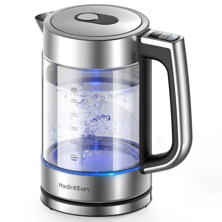 HadinEEon 1.7L Electric Kettle, Variable Temperature Tea Kettle, 1500W Fast Boil Glass Water Kett... | Walmart (US)