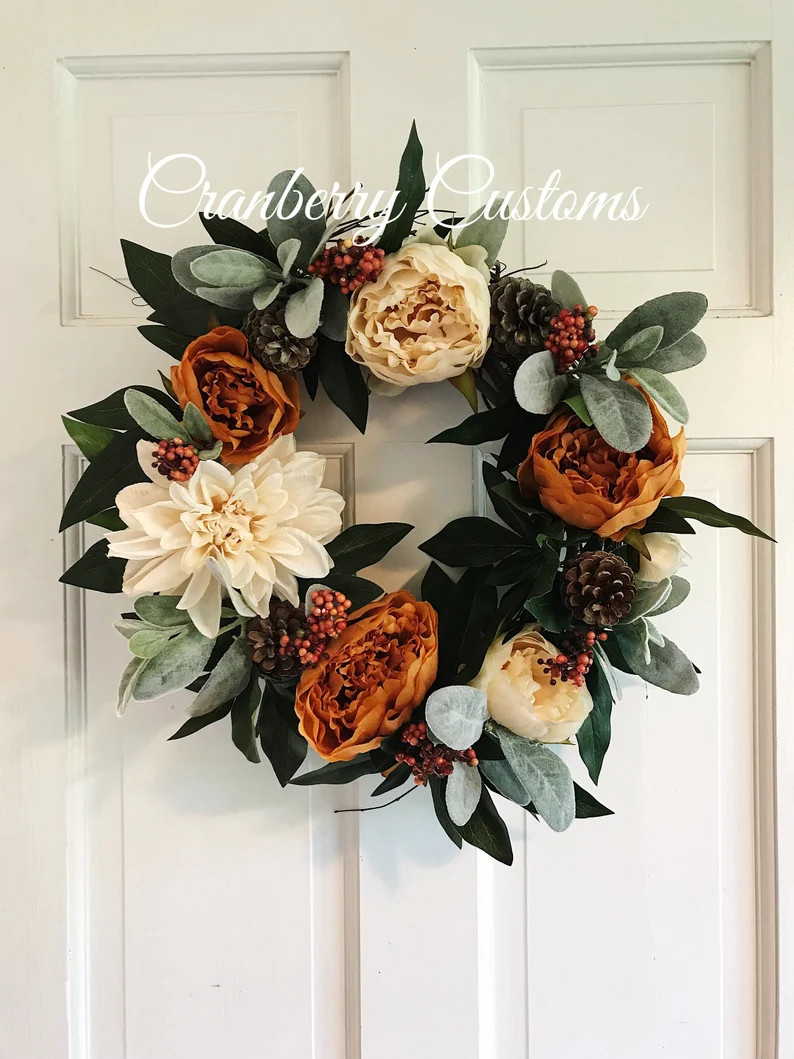 Fall wreath. Wreath for the front door. Wreath for fall. Best seller wreath. All season wreath. F... | Etsy (US)