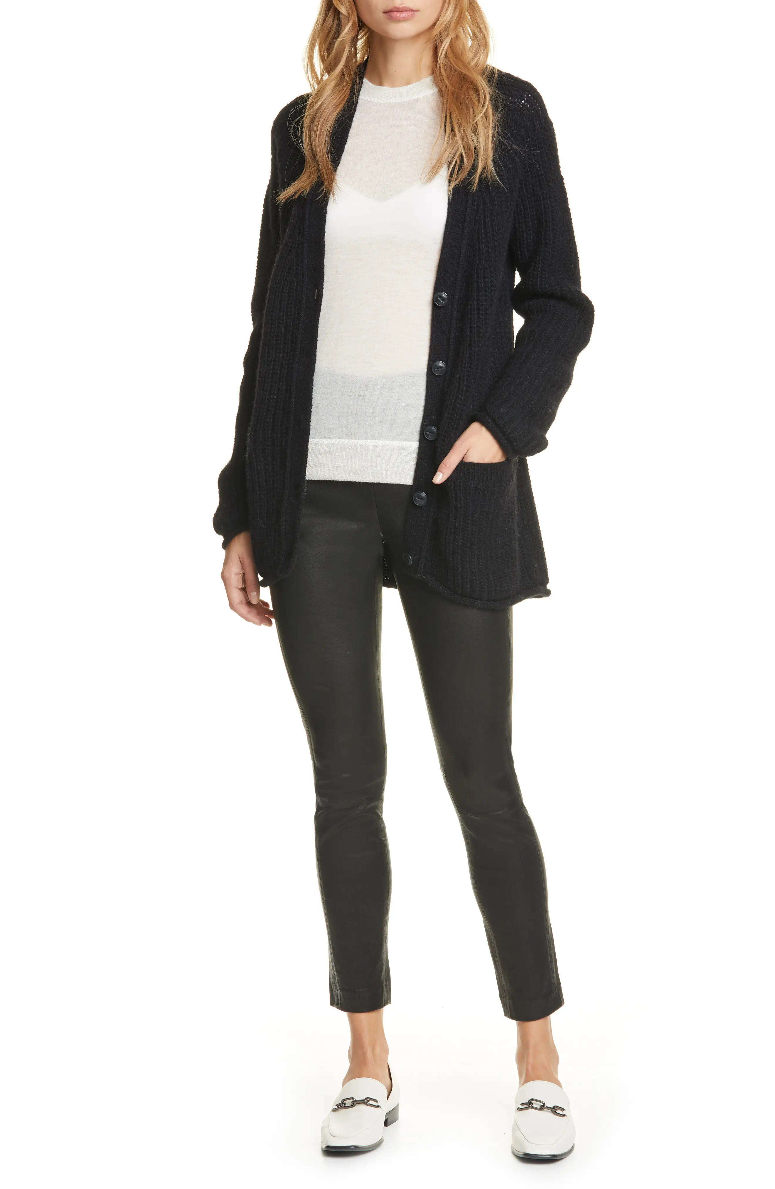 rag & bone Simone Leather Pants in Black at Nordstrom, Size 8 | Nordstrom