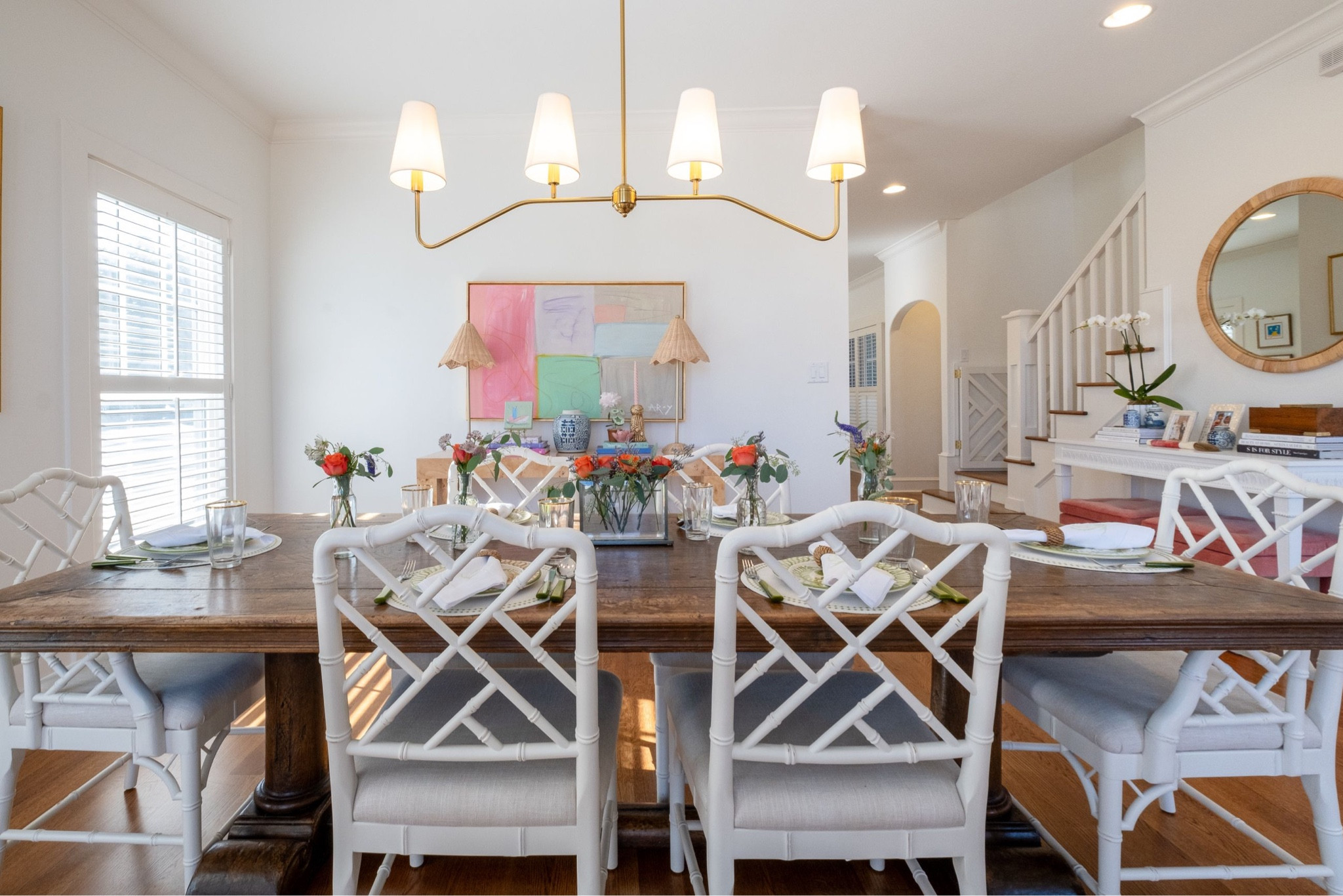 Would you believe this light fixture is under $130?! Linked available products found in this dining room!

#LTKhome