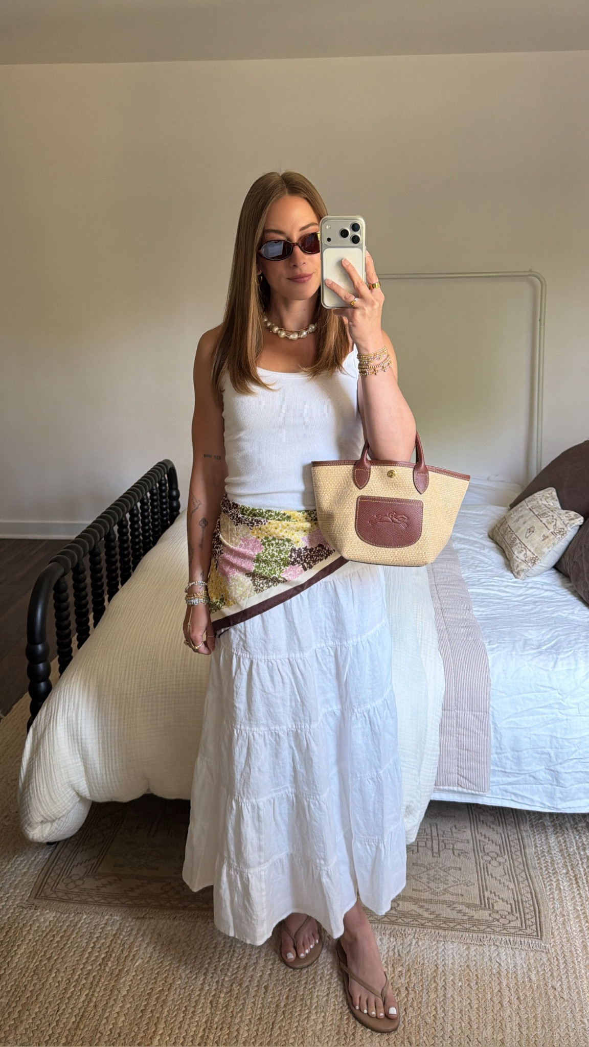 5/4/26 Casual Summer Outfit with Flowy Skirt


An easy summer outfit I’ll be wearing on repeat 🤍 my Aritzia flowy white skirt with my favorite tank, styled with a Mango scarf and pearl necklace from J.Crew. Finished with Aire sunglasses, my Longchamp bag, and TKEES flip flops—everything is linked here ✨

#LTKSeasonal #LTKootd