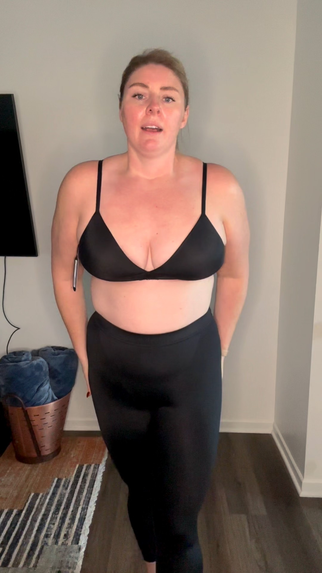 SkimsNike Shine set. 
This is the triangle bra and 26” V leggings. 

I’m wearing a 2X in both, they come in XXS-4X. They also come in four different colors. Size up in the bra if you can. 

plus size activewear, mid size activewear, activewear sets, affordable fashion

#LTKCyberWeek #LTKActive #LTKPlusSize