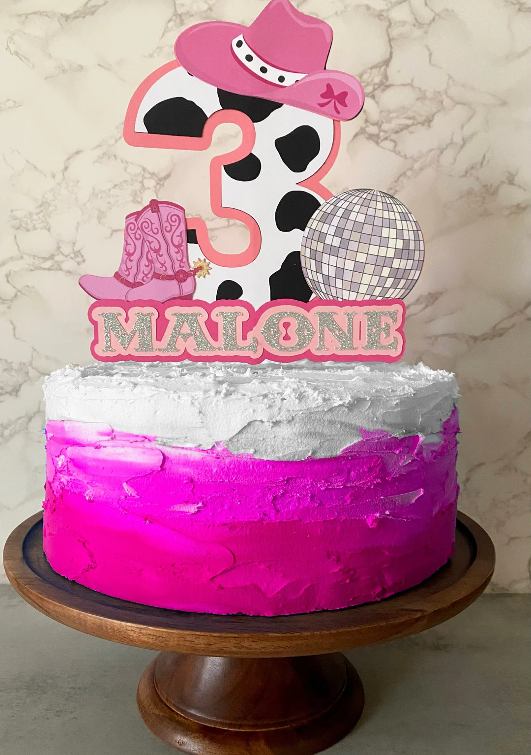Disco Cowgirl Cake Topper, Cowgirl Cake Topper, Space Cowgirl Cake Topper, Disco Cowgirl Decorati... | Etsy (US)