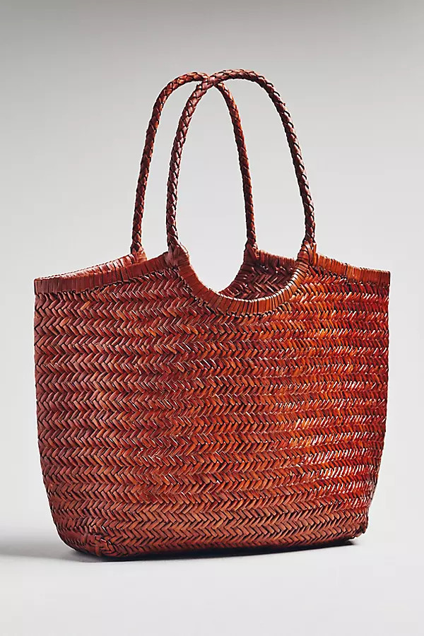 Woven Leather Tote | Anthropologie (US)