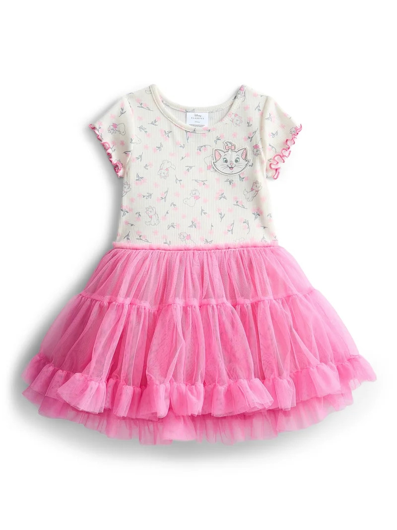 Disney Classics Marie Toddler Girls Graphic Tutu Dress with Short Sleeves, Sizes 12M-5T | Walmart (US)