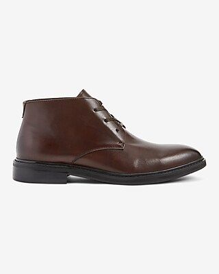 Brown Leather Chukka Dress Boots | Express