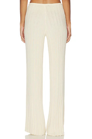 Baha Ribbed Wide Leg in Cream | Revolve Clothing (Global)