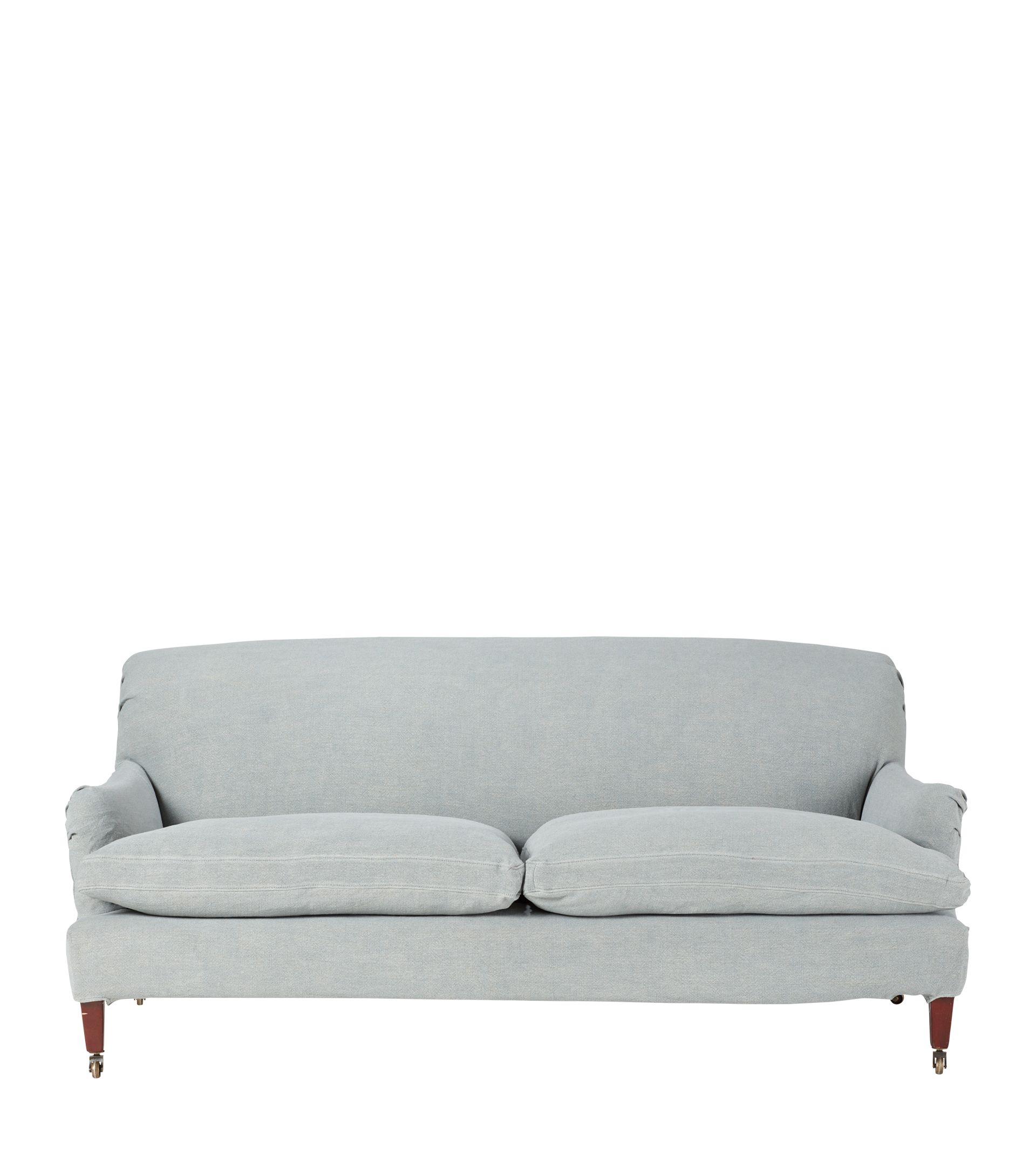Coleridge 3-Seater Sofa With Linen Slip Cover - Ice Blue | OKA US