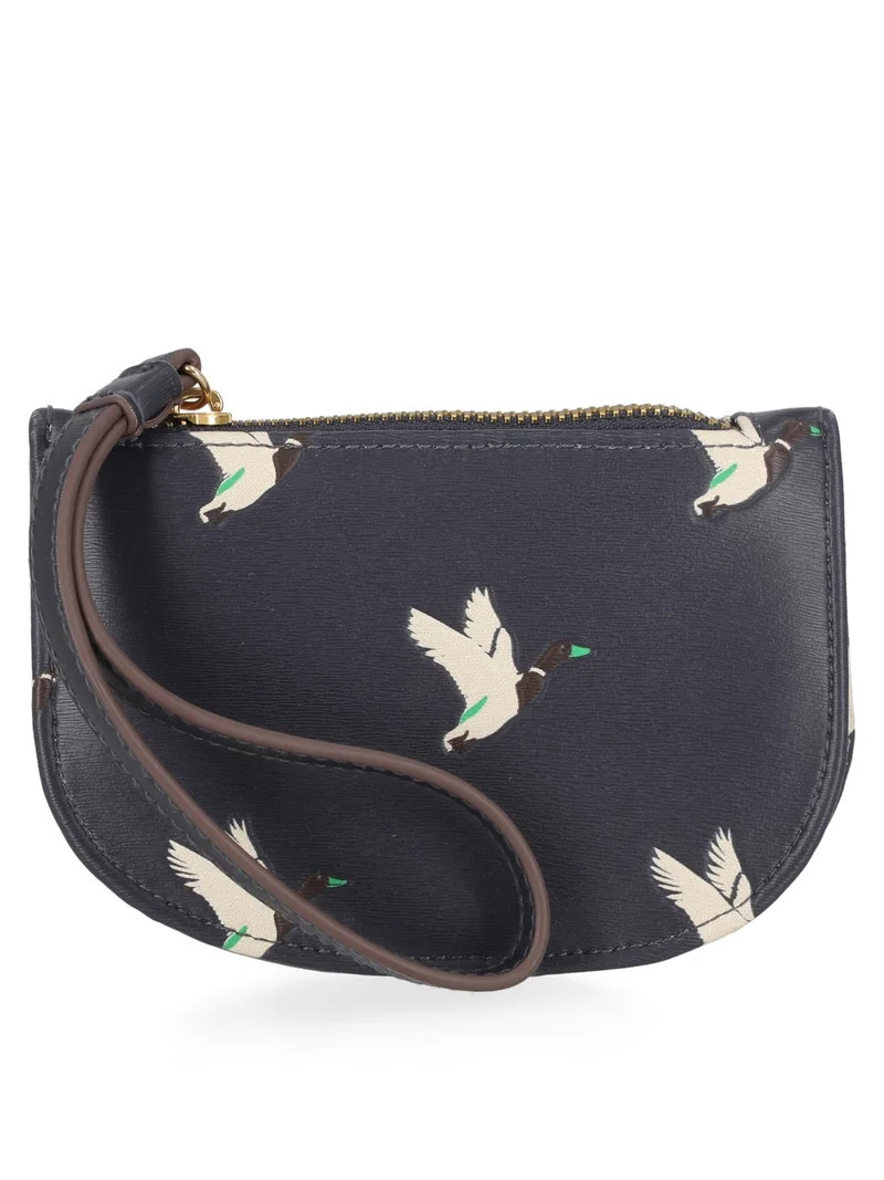 Free Assembly Women's Wristlet Wallet, Navy Print | Walmart (US)