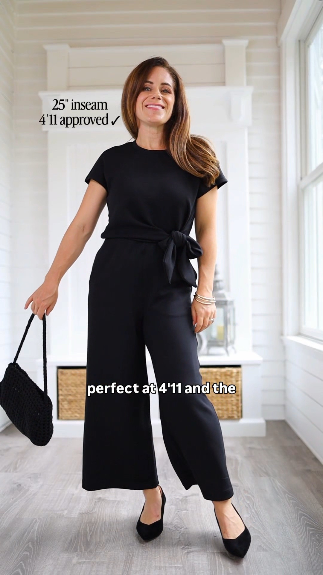 On sale now! Nab this petite-friendly @Spanx AirEssentials jumpsuit while the #LTKxSPANX sale is live. 

Not only is the fabric deliciously soft, but the fit? It’s perfection - a jumpsuit that actually fits at 4'11. 🙌

This SPANX AirEssentials Tie-Waist Jumpsuit has a 25" inseam in Petite, and I couldn't believe how well the length worked straight out of the package — no hemming required!

The AirEssentials fabric is incredibly soft, lightweight and stretchy, while the tie waist gives it enough definition that it doesn't overwhelm my petite frame. It also has pockets AND SPANX's hidden back opening that solves one of the most annoying things about wearing a jumpsuit. 😂

I love this as one of those easy one-and-done outfits that can go from travel → errands → casual dinner with a simple shoe change.

FIT NOTES: I'm 4'11 and wearing the Petite length. The petite inseam is 25", compared with 27" regular and 30" tall.

✨ SHOP THE SPANX AIR ESSENTIALS JUMPSUIT BELOW

#petitestyle #petitefashion #petitejumpsuit #spanx #airessentials #petitefinds #petiteoutfits