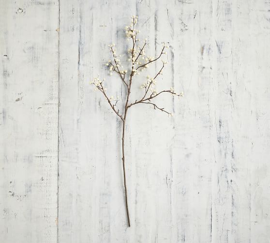 Faux Berry Branches - White - Set Of 3 | Pottery Barn (US)